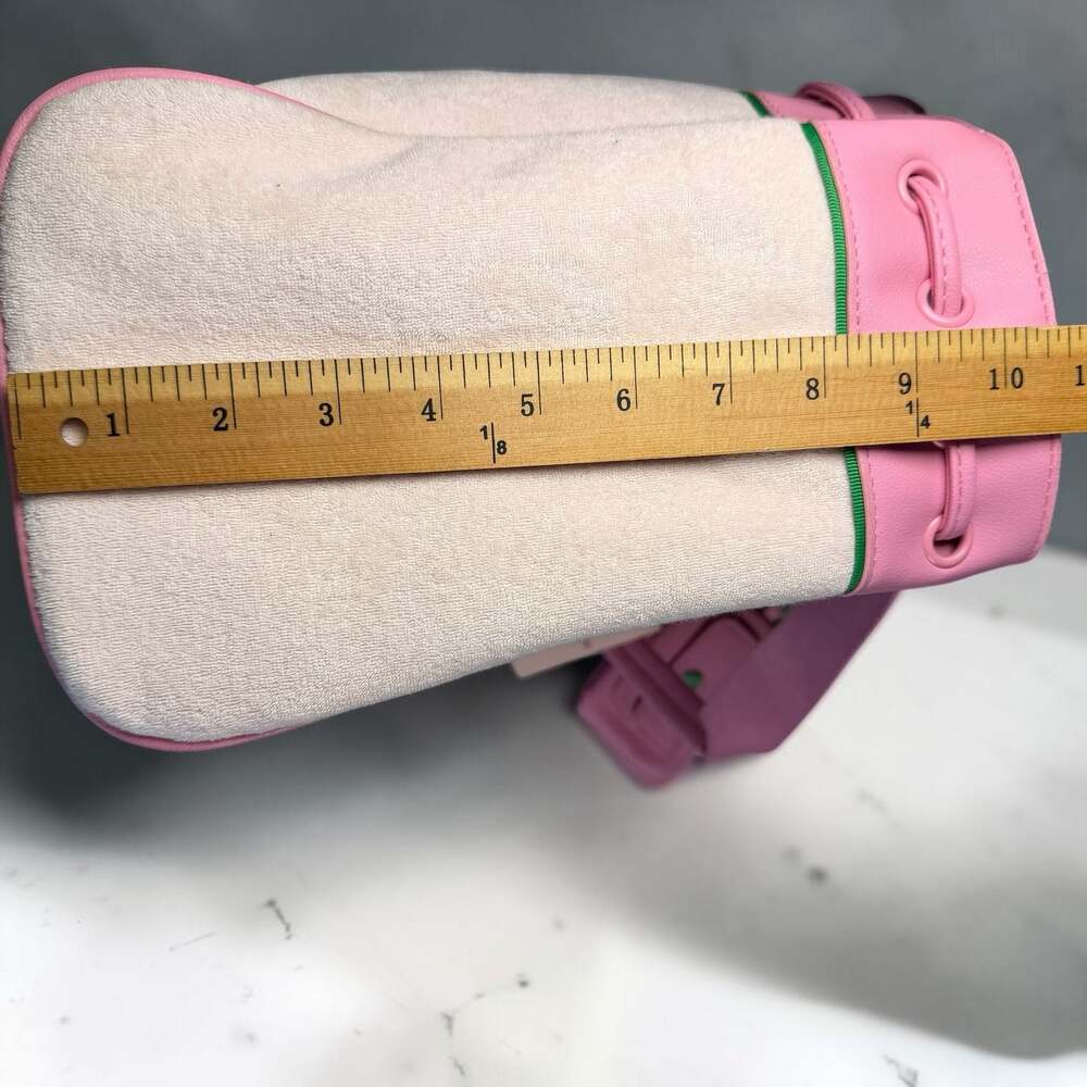 Juicy Couture Retro Strawberry Daydreamer Tote Bag in Pink with Green Bow - Picture 4 of 12